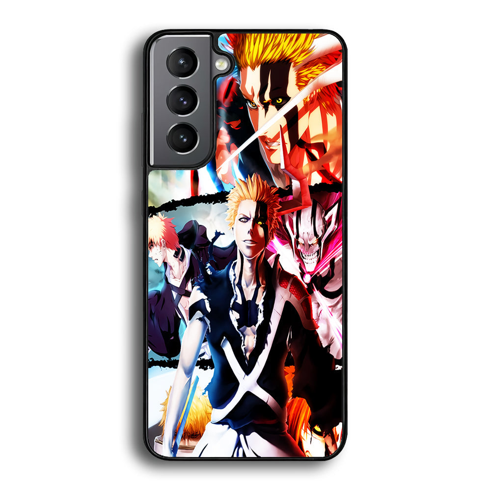 Bleach Ichigo Kurosaki Collage Samsung Galaxy S25 Plus Case-Phone Case-Rubber Black (2D Case)-Altracase
