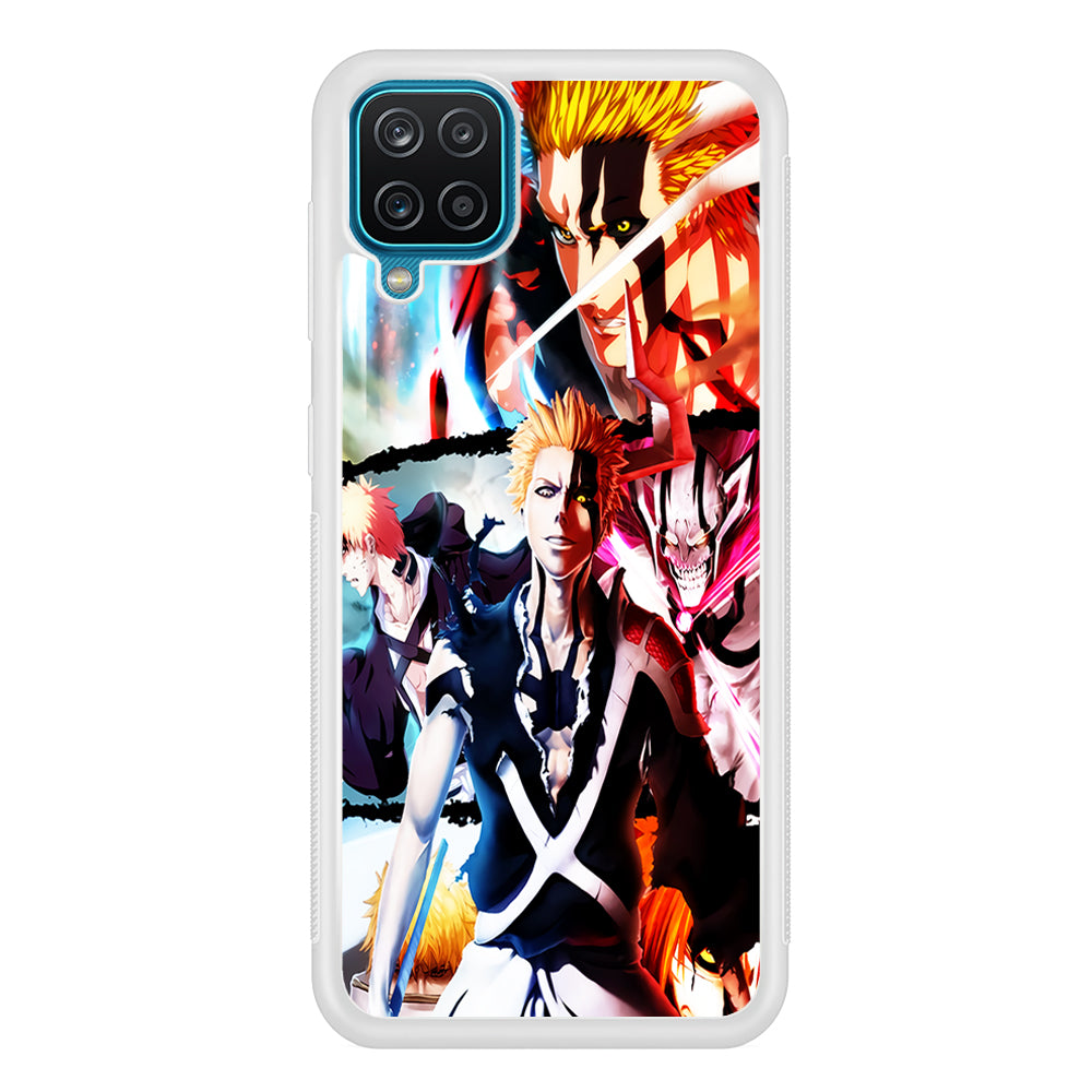 Bleach Ichigo Kurosaki Collage Samsung Galaxy A12 Case-Phone Case-Rubber White (2D Case)-Altracase