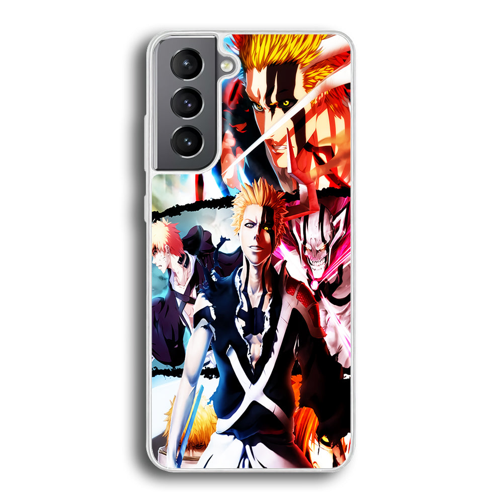 Bleach Ichigo Kurosaki Collage Samsung Galaxy S21 Plus Case-Phone Case-Rubber White (2D Case)-Altracase