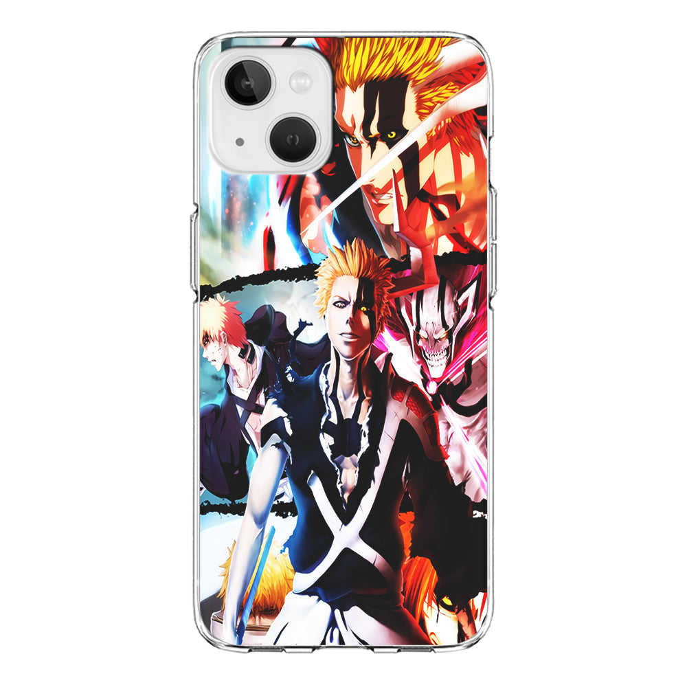 Bleach Ichigo Kurosaki Collage iPhone 14 Case-Phone Case-Clear Soft Case-Altracase