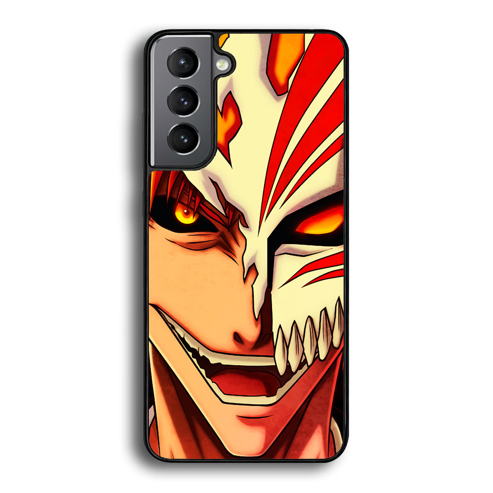 Bleach Ichigo Kurosaki Face Samsung Galaxy S21 Case-Phone Case-Rubber Black (2D Case)-Altracase