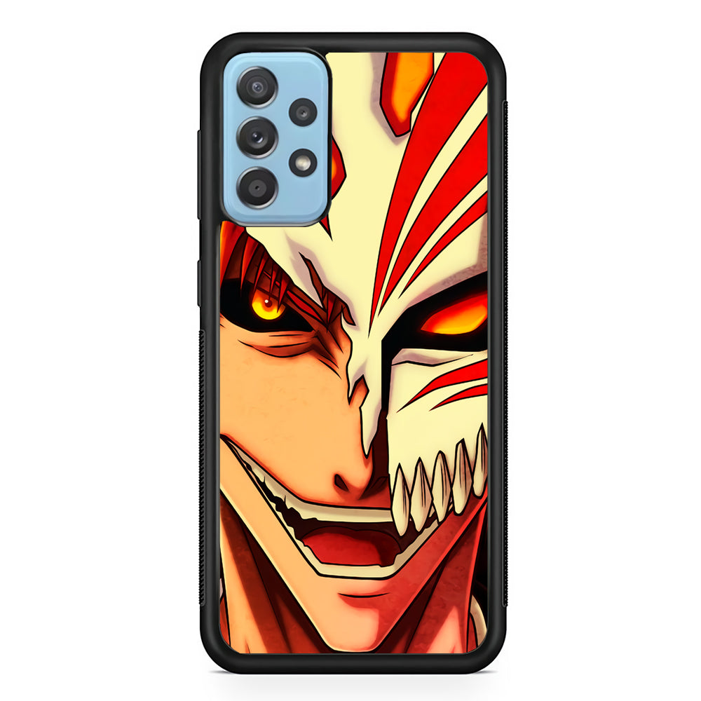 Bleach Ichigo Kurosaki Face Samsung Galaxy A52 Case-Phone Case-Rubber Black (2D Case)-Altracase