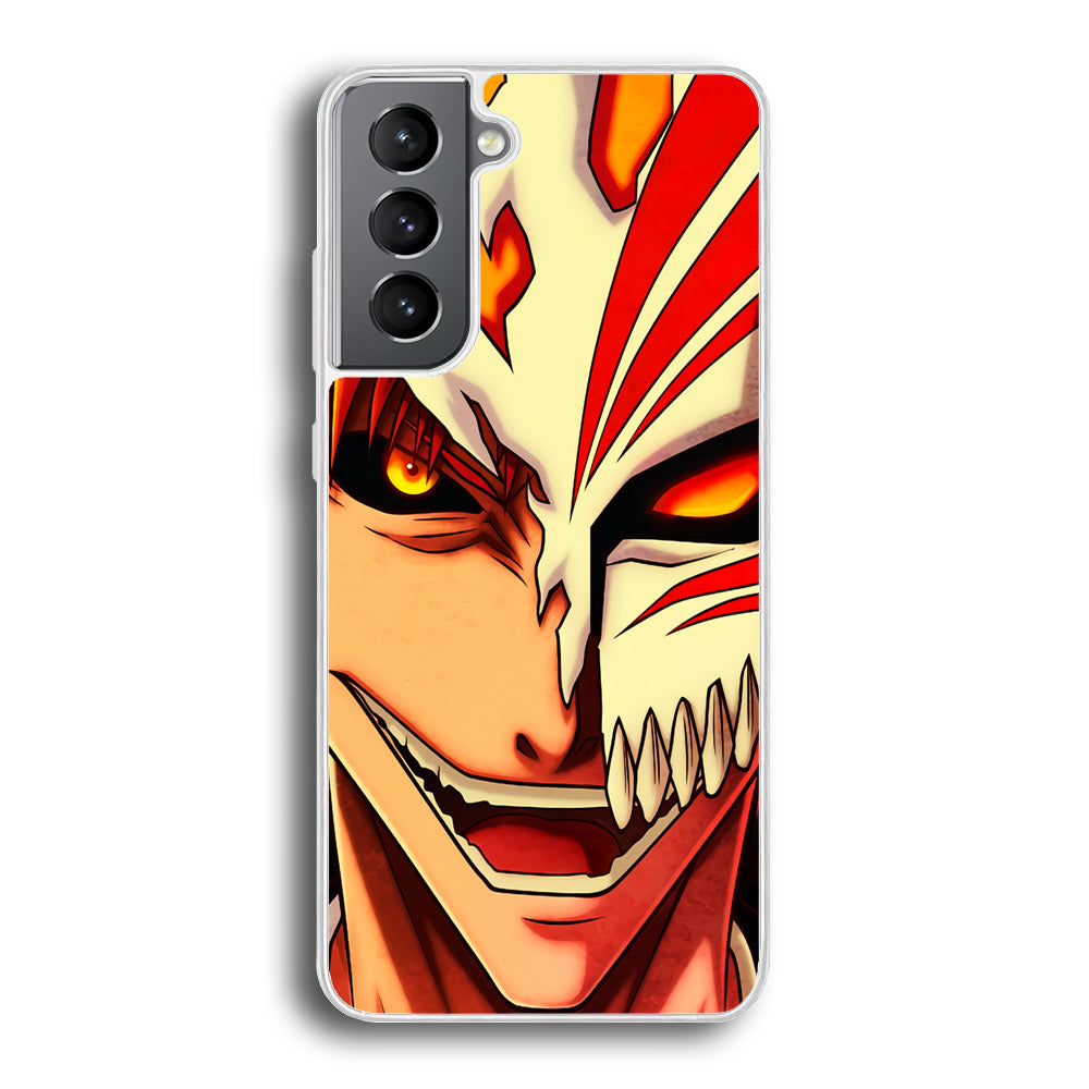 Bleach Ichigo Kurosaki Face Samsung Galaxy S21 Plus Case-Phone Case-Rubber White (2D Case)-Altracase