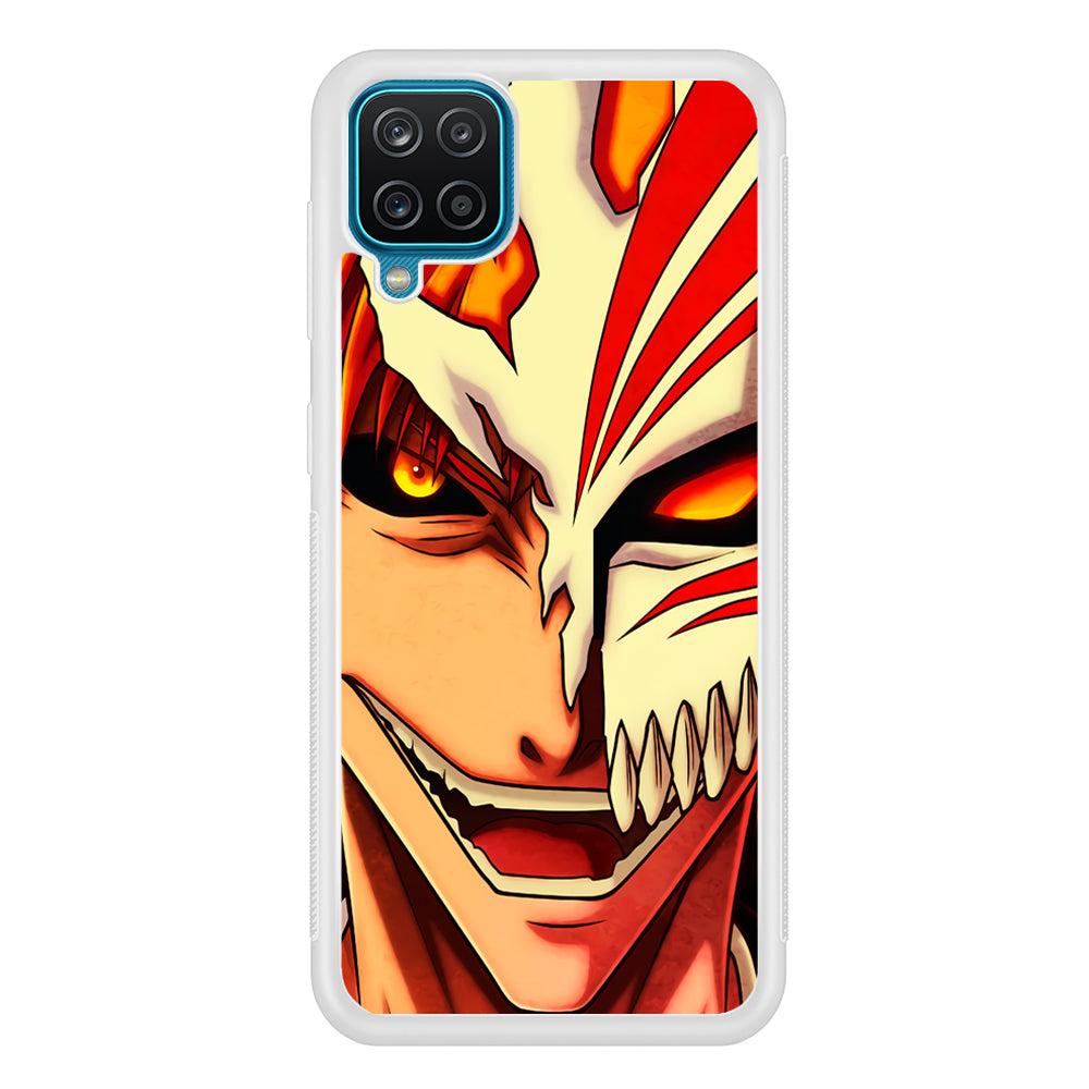 Bleach Ichigo Kurosaki Face Samsung Galaxy A12 Case-Phone Case-Rubber White (2D Case)-Altracase