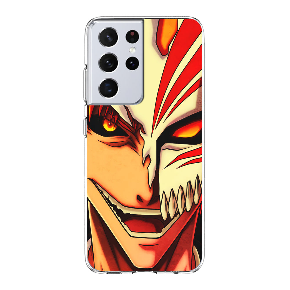 Bleach Ichigo Kurosaki Face Samsung Galaxy S21 Ultra Case-Phone Case-Clear Soft Case-Altracase