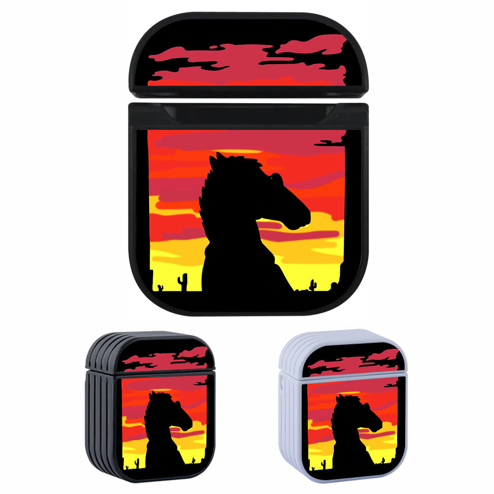 BoJack Horseman Silhouette Hard Plastic Case Cover For Apple Airpods-AirPod Case-Altracase
