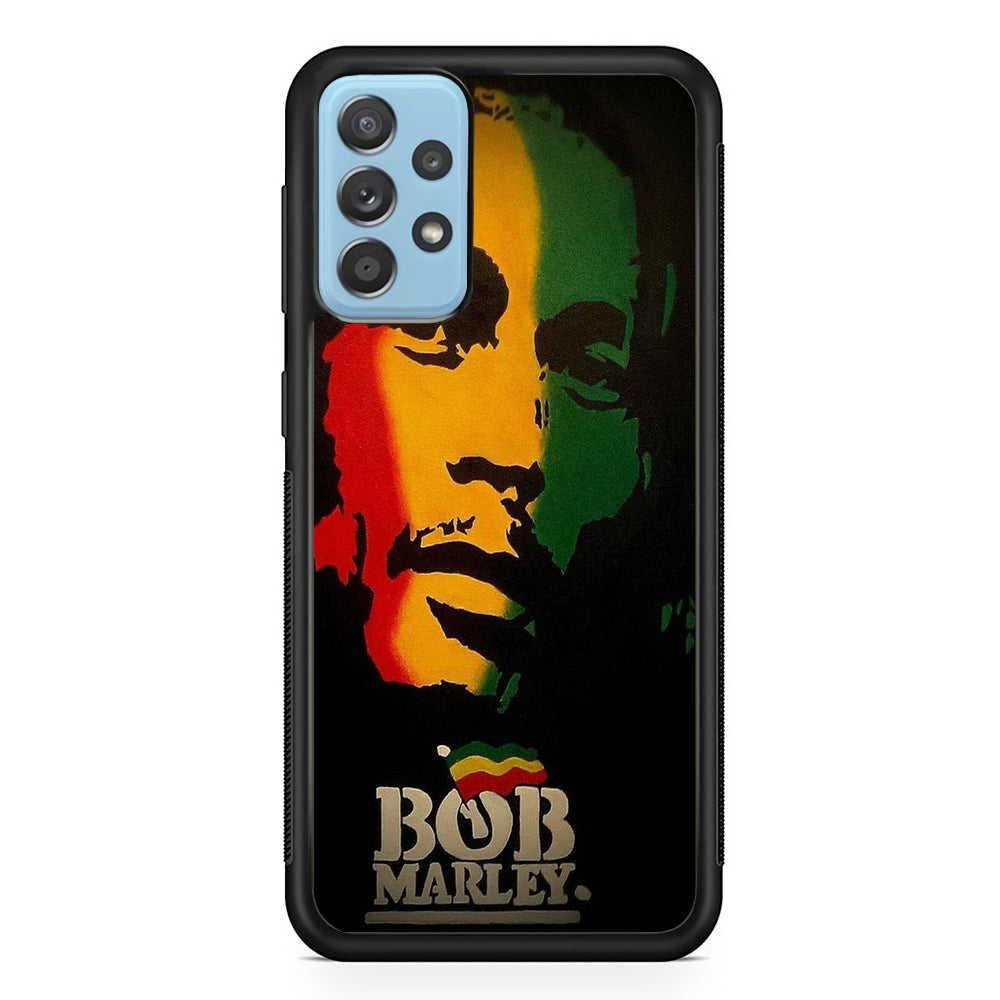 Bob Marley 002 Samsung Galaxy A52 Case-Phone Case-Rubber Black (2D Case)-Altracase