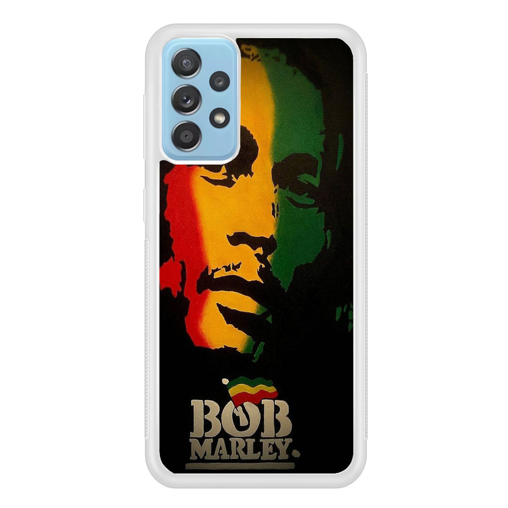 Bob Marley 002 Samsung Galaxy A52 Case-Phone Case-Rubber White (2D Case)-Altracase