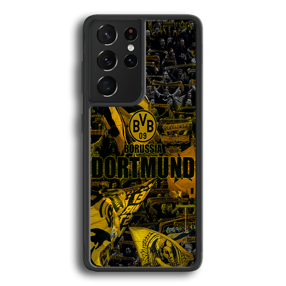 Borussia Dortmund Die Borussen Samsung Galaxy S21 Ultra Case-Phone Case-Rubber Black (2D Case)-Altracase