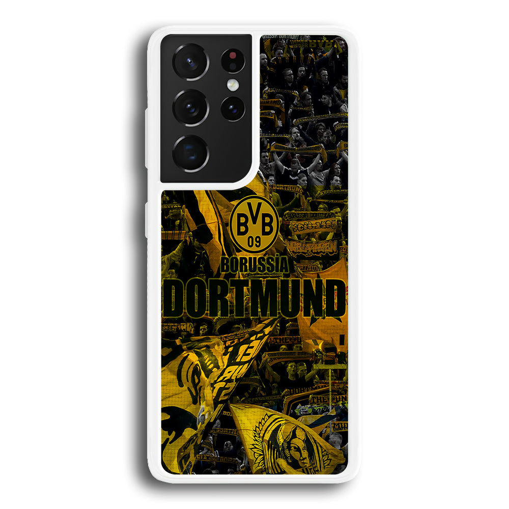 Borussia Dortmund Die Borussen Samsung Galaxy S21 Ultra Case-Phone Case-Rubber White (2D Case)-Altracase