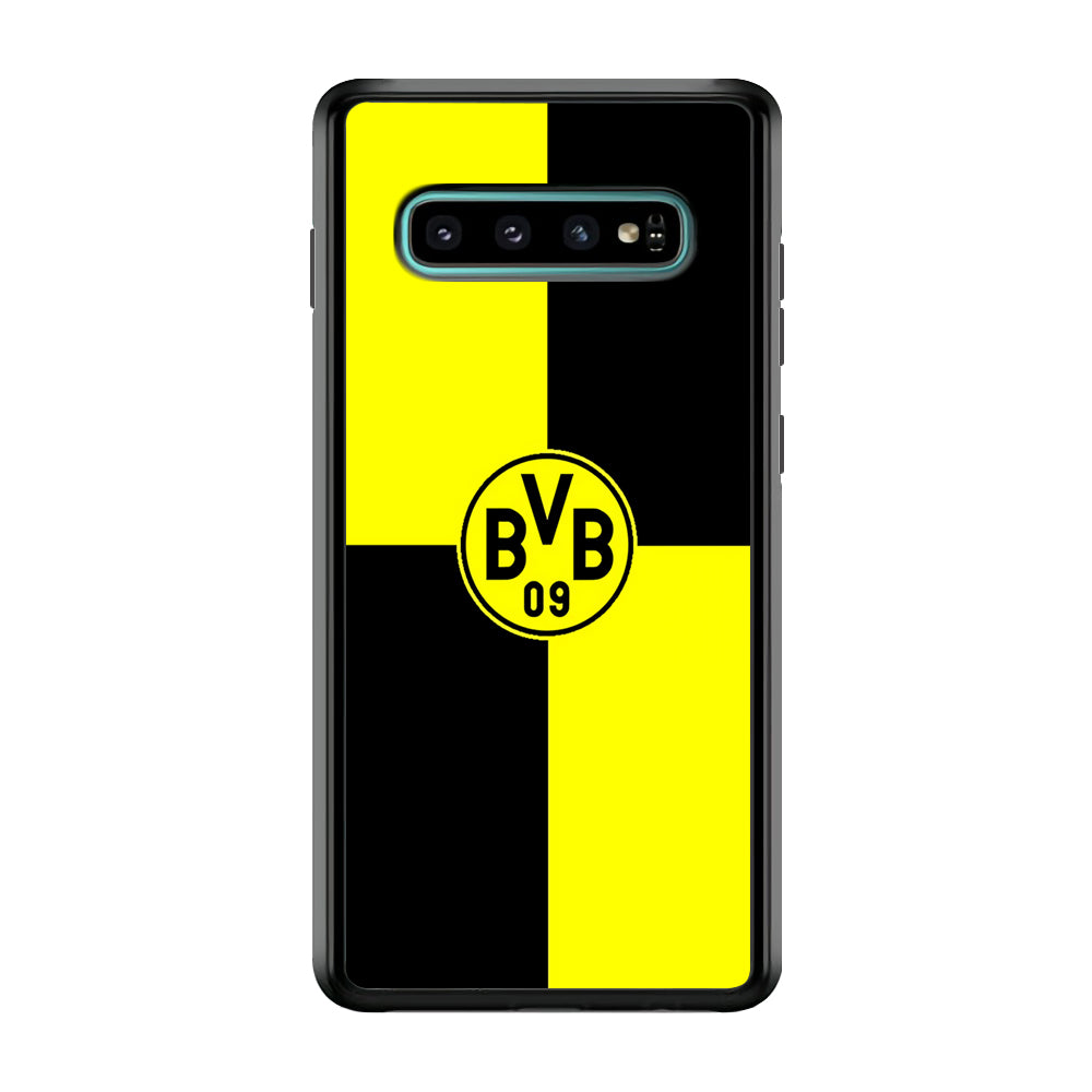 Borussia Dortmund Logo Club Samsung Galaxy S10 Case-Phone Case-Rubber Black (2D Case)-Altracase