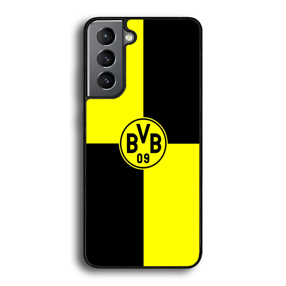 Borussia Dortmund Logo Club Samsung Galaxy S22 Case-Phone Case-Rubber Black (2D Case)-Altracase