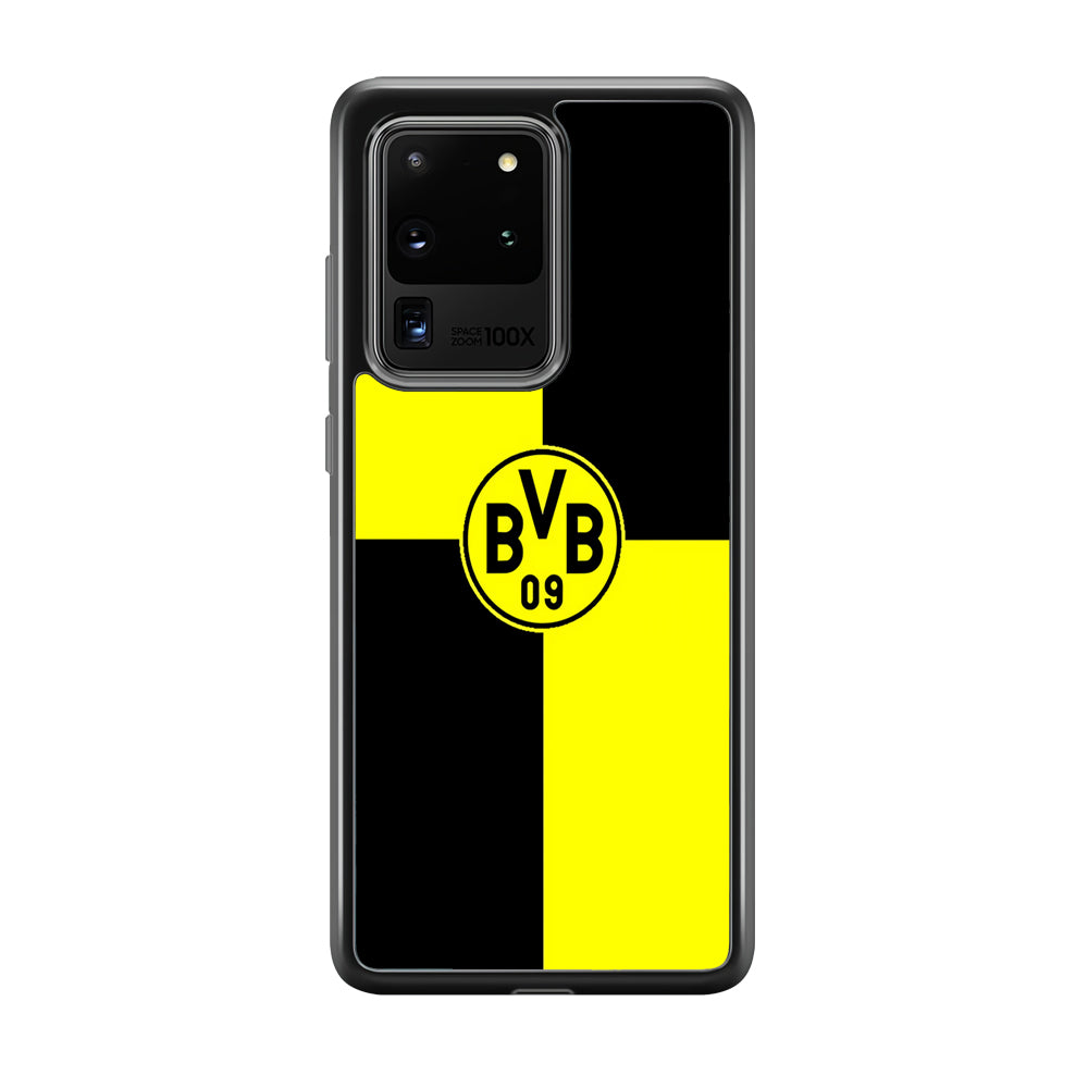 Borussia Dortmund Logo Club Samsung Galaxy S20 Ultra Case-Phone Case-Rubber Black (2D Case)-Altracase