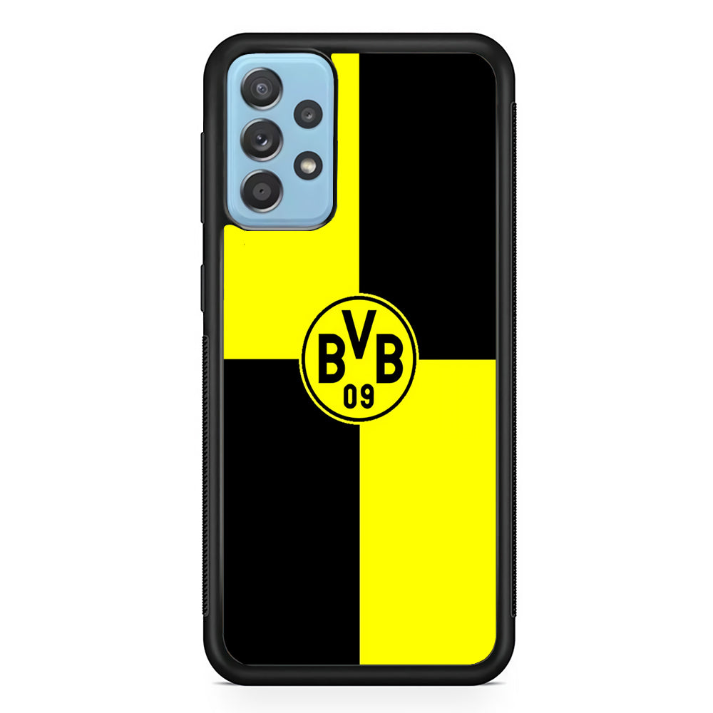 Borussia Dortmund Logo Club Samsung Galaxy A72 Case-Phone Case-Rubber Black (2D Case)-Altracase