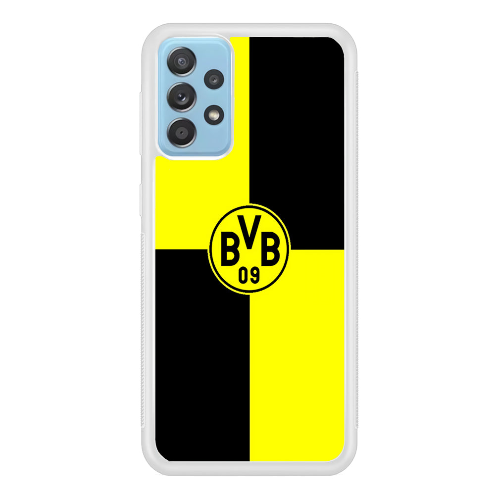 Borussia Dortmund Logo Club Samsung Galaxy A72 Case-Phone Case-Rubber White (2D Case)-Altracase