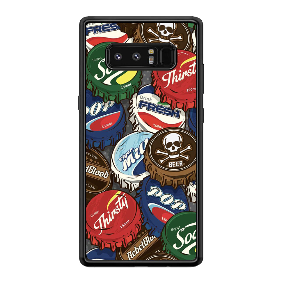 Bottle Cap Doodle Samsung Galaxy Note 8 Case-Phone Case-Tempered Glass Case-Altracase