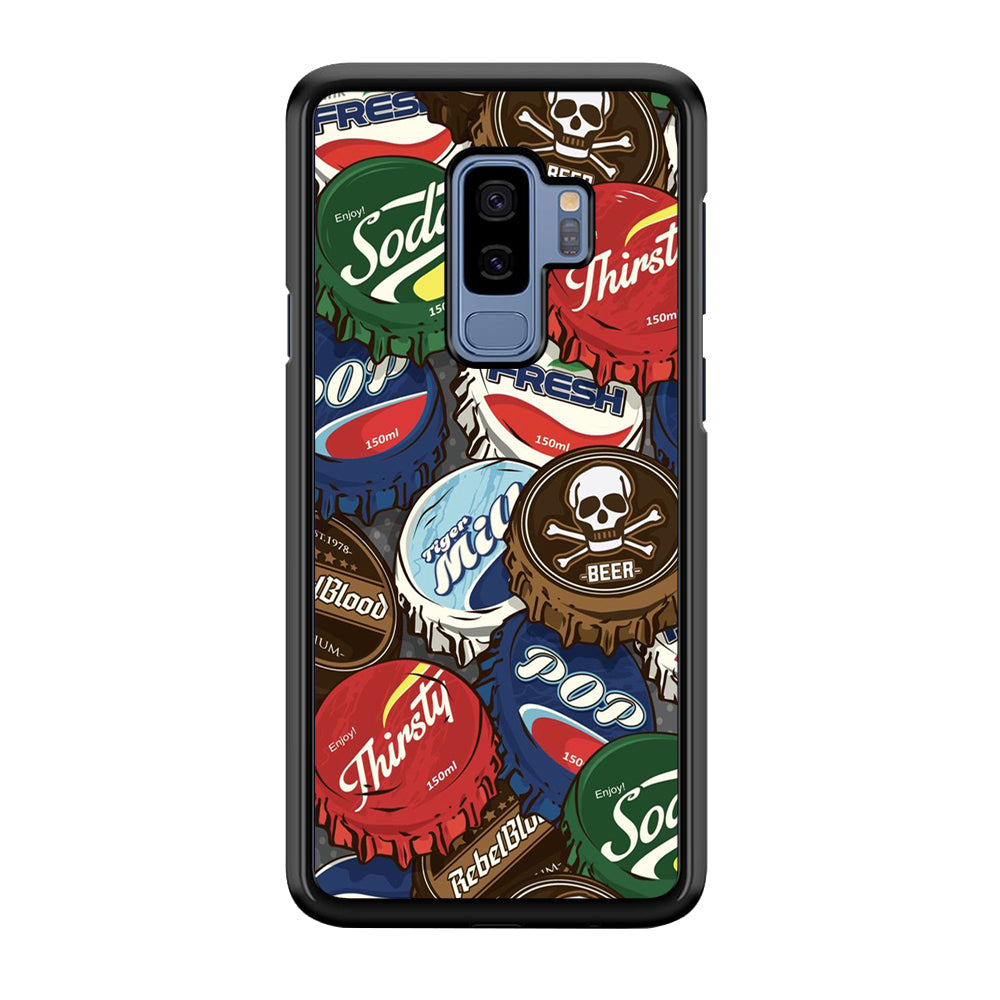Bottle Cap Doodle Samsung Galaxy S9 Plus Case-Phone Case-Rubber Black (2D Case)-Altracase
