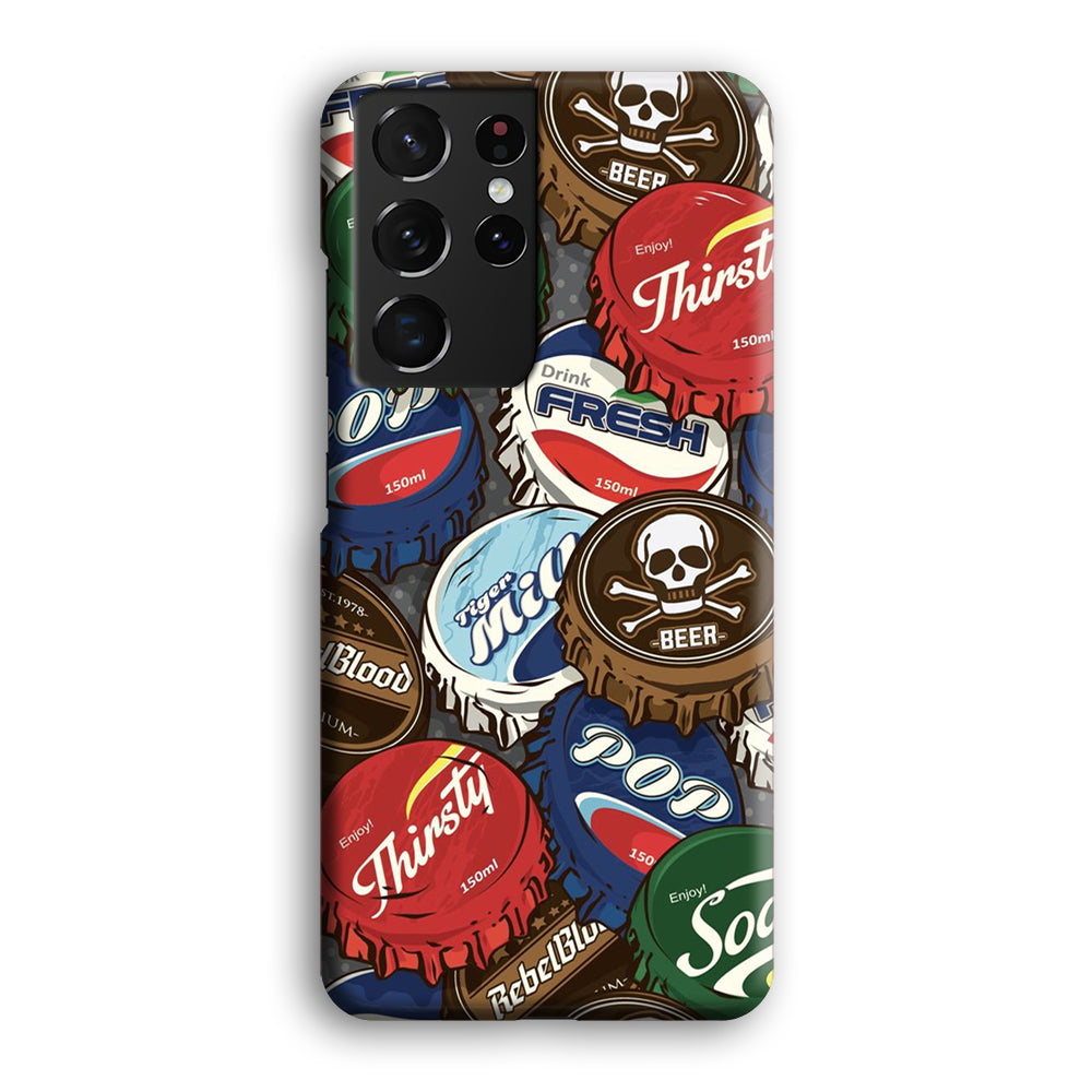 Bottle Cap Doodle Samsung Galaxy S21 Ultra Case-Phone Case-3D Case-Altracase