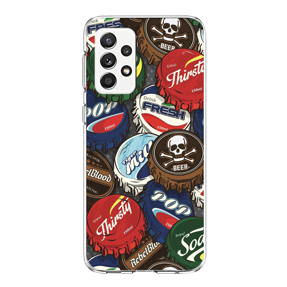 Bottle Cap Doodle Samsung Galaxy A72 Case-Phone Case-Clear Soft Case-Altracase