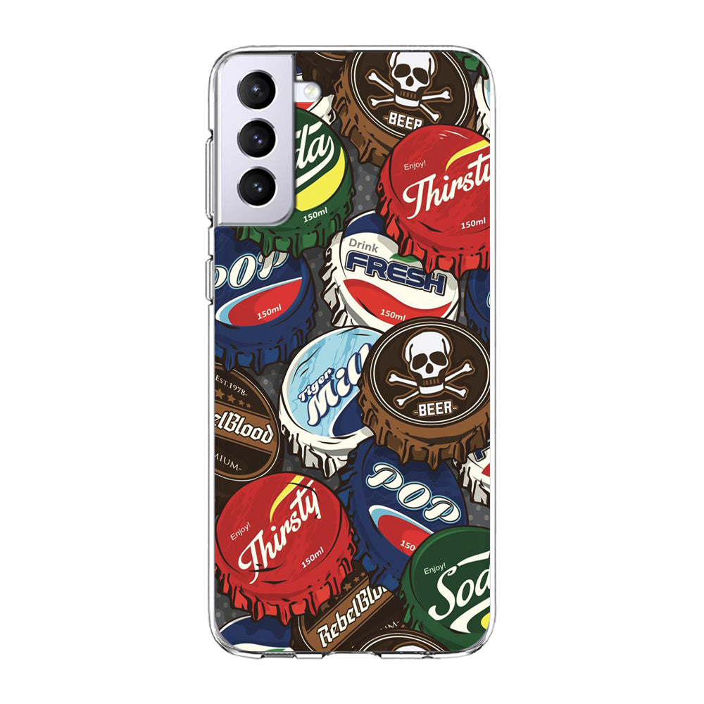 Bottle Cap Doodle Samsung Galaxy S21 Plus Case-Phone Case-Clear Soft Case-Altracase
