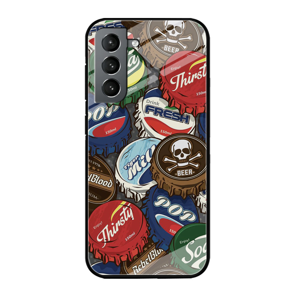 Bottle Cap Doodle Samsung Galaxy S21 Plus Case-Phone Case-Tempered Glass Case-Altracase