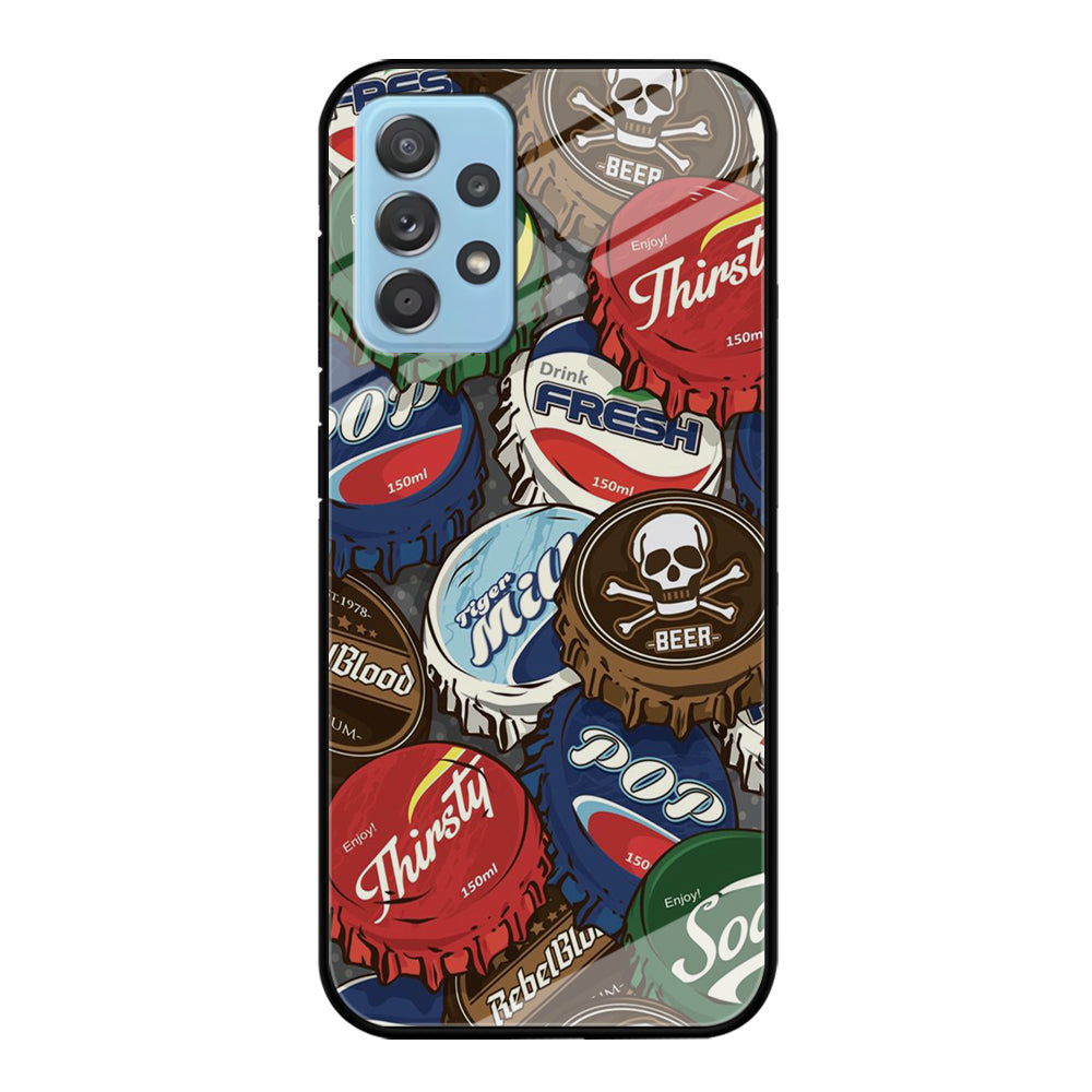 Bottle Cap Doodle Samsung Galaxy A52 Case-Phone Case-Tempered Glass Case-Altracase