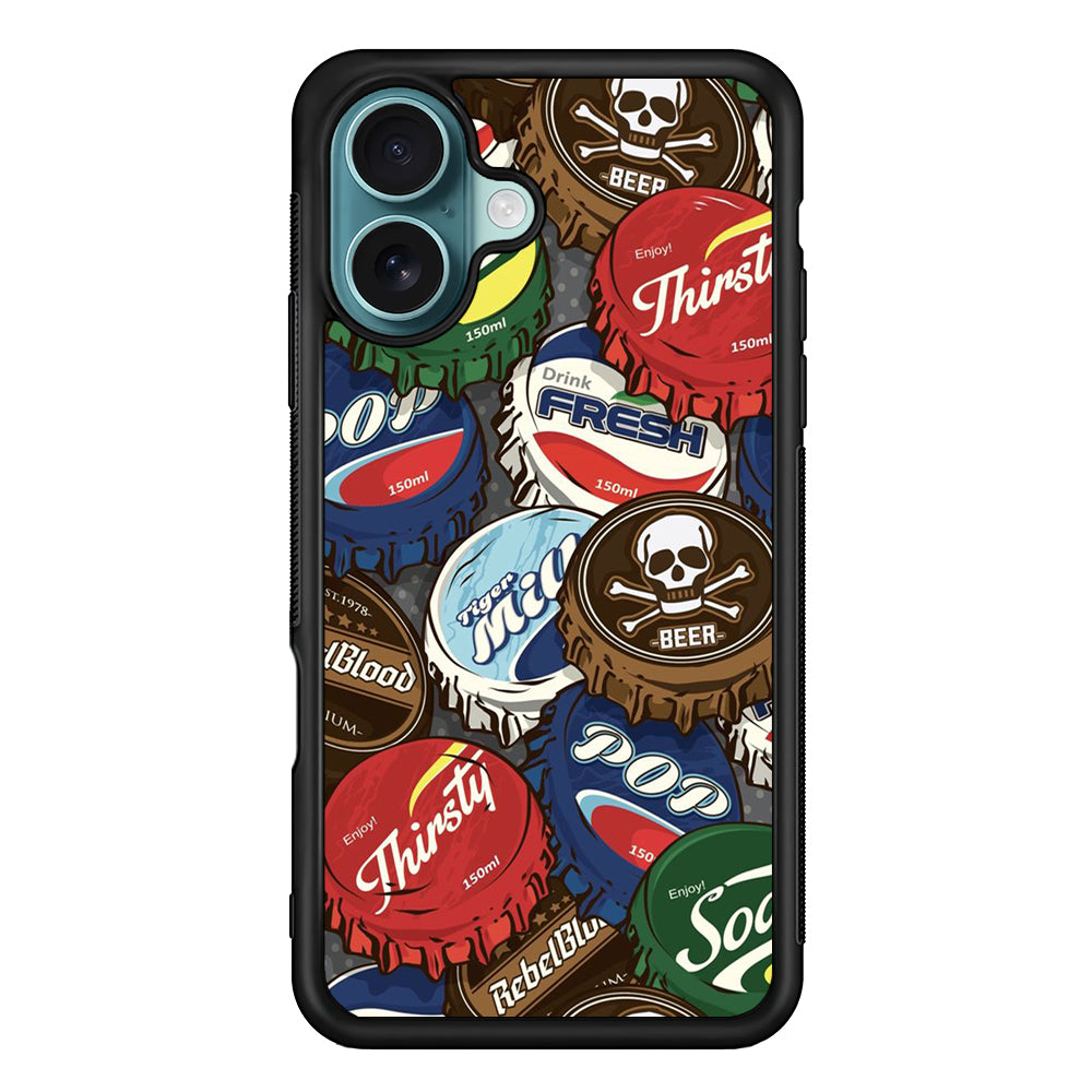 Bottle Cap Doodle iPhone 16 Case - Altracase