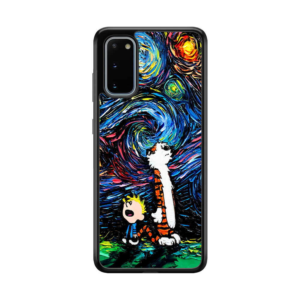 Calvin and Hobbes Starry Night Samsung Galaxy S20 Case-Phone Case-Tempered Glass Case-Altracase