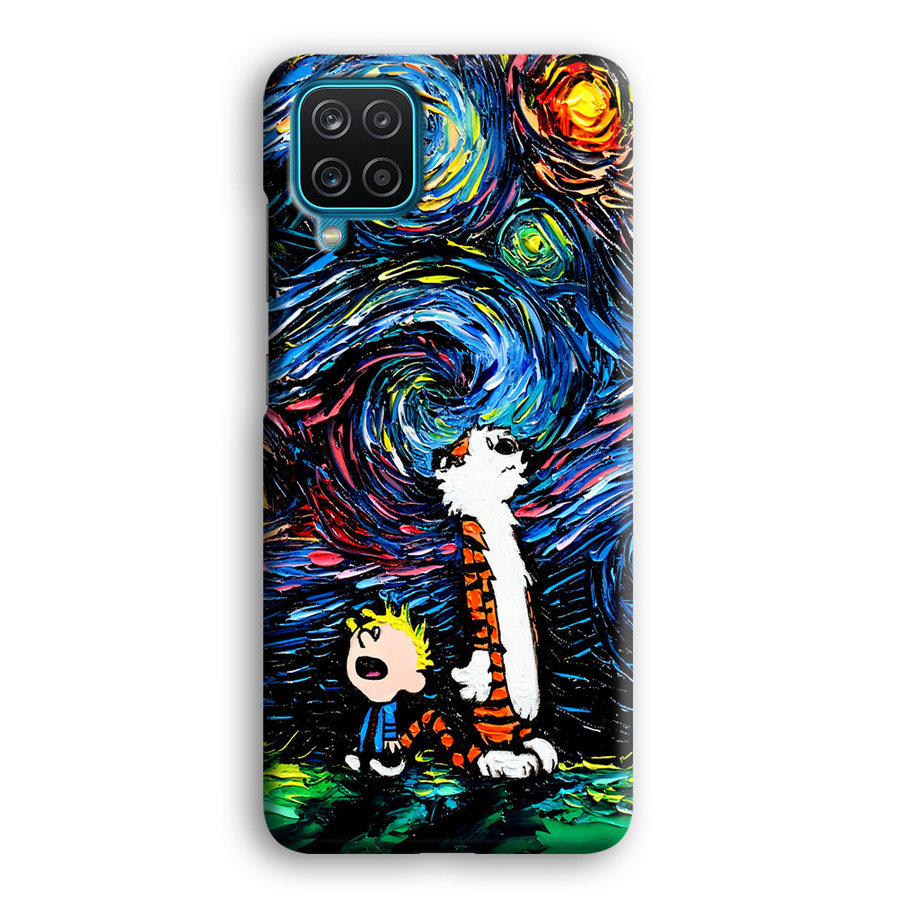 Calvin and Hobbes Starry Night Samsung Galaxy A12 Case-Phone Case-3D Case-Altracase