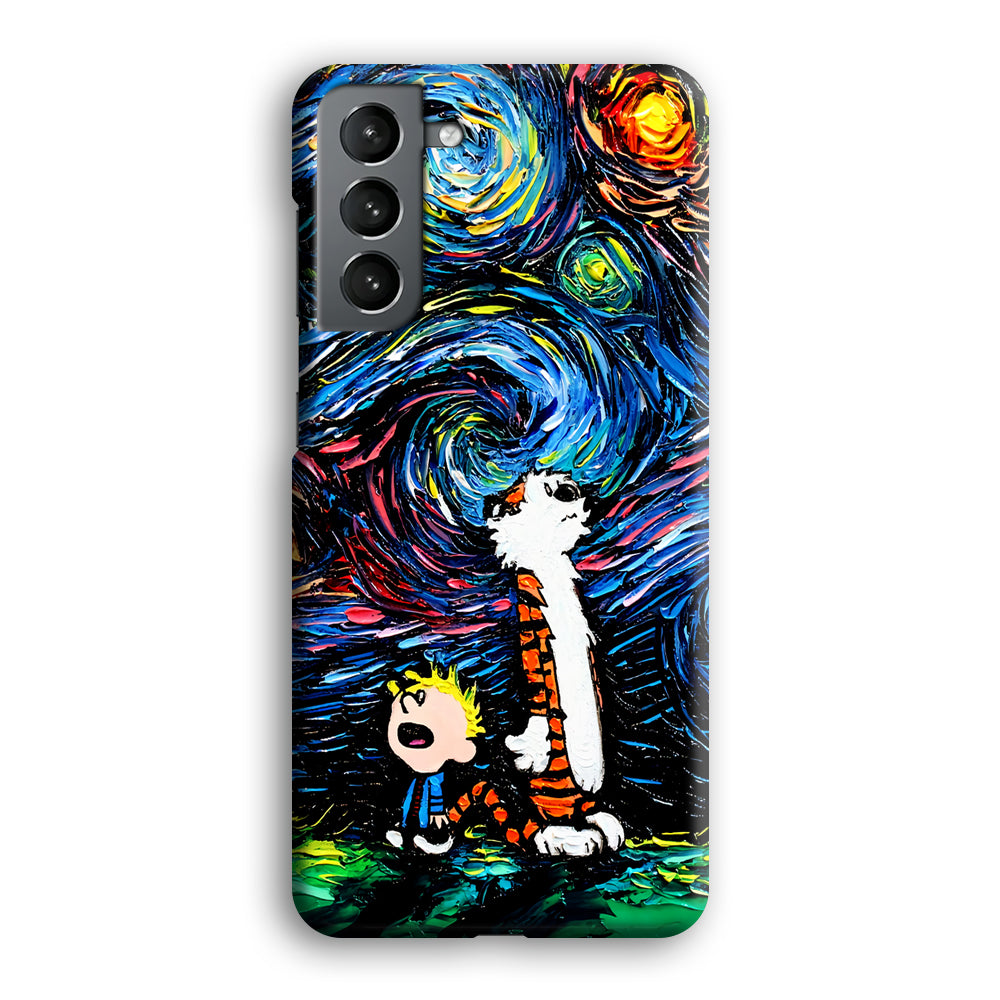 Calvin and Hobbes Starry Night Samsung Galaxy S21 Plus Case-Phone Case-3D Case-Altracase