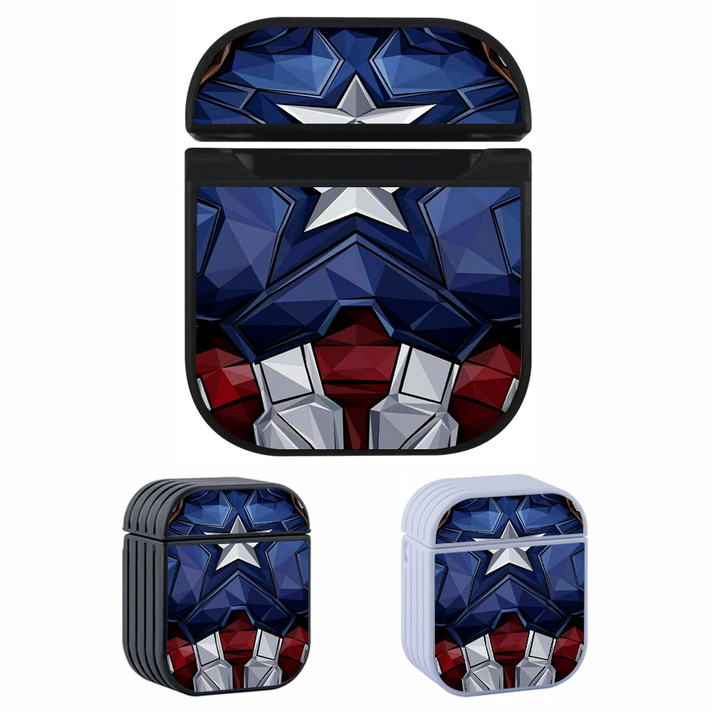 Captain America Costume Hard Plastic Case Cover For Apple Airpods-AirPod Case-Altracase