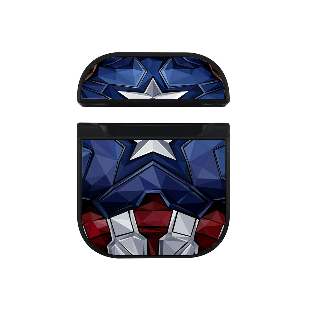 Captain America Costume Hard Plastic Case Cover For Apple Airpods-AirPod Case-Black-Altracase