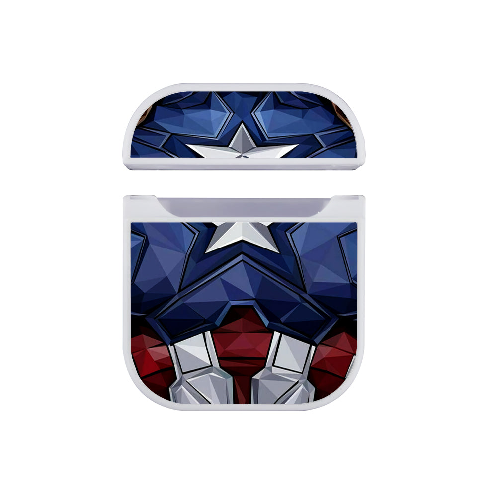 Captain America Costume Hard Plastic Case Cover For Apple Airpods-AirPod Case-White-Altracase