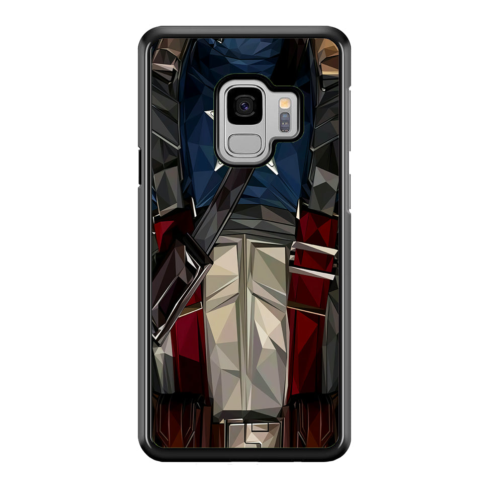 Captain America Costume Suit Samsung Galaxy S9 Case-Phone Case-Rubber Black (2D Case)-Altracase