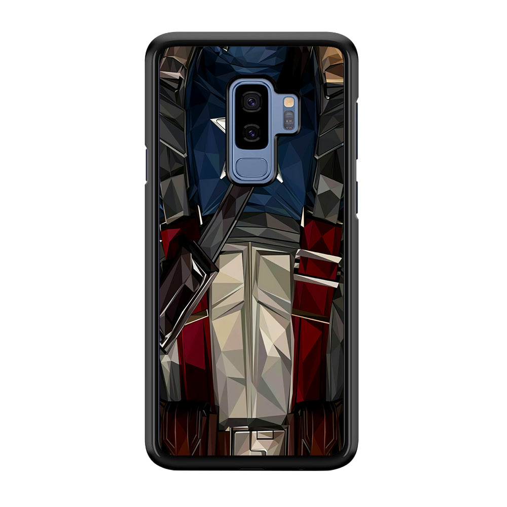 Captain America Costume Suit Samsung Galaxy S9 Plus Case-Phone Case-Rubber Black (2D Case)-Altracase