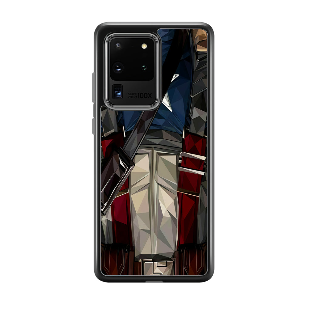 Captain America Costume Suit Samsung Galaxy S20 Ultra Case-Phone Case-Rubber Black (2D Case)-Altracase