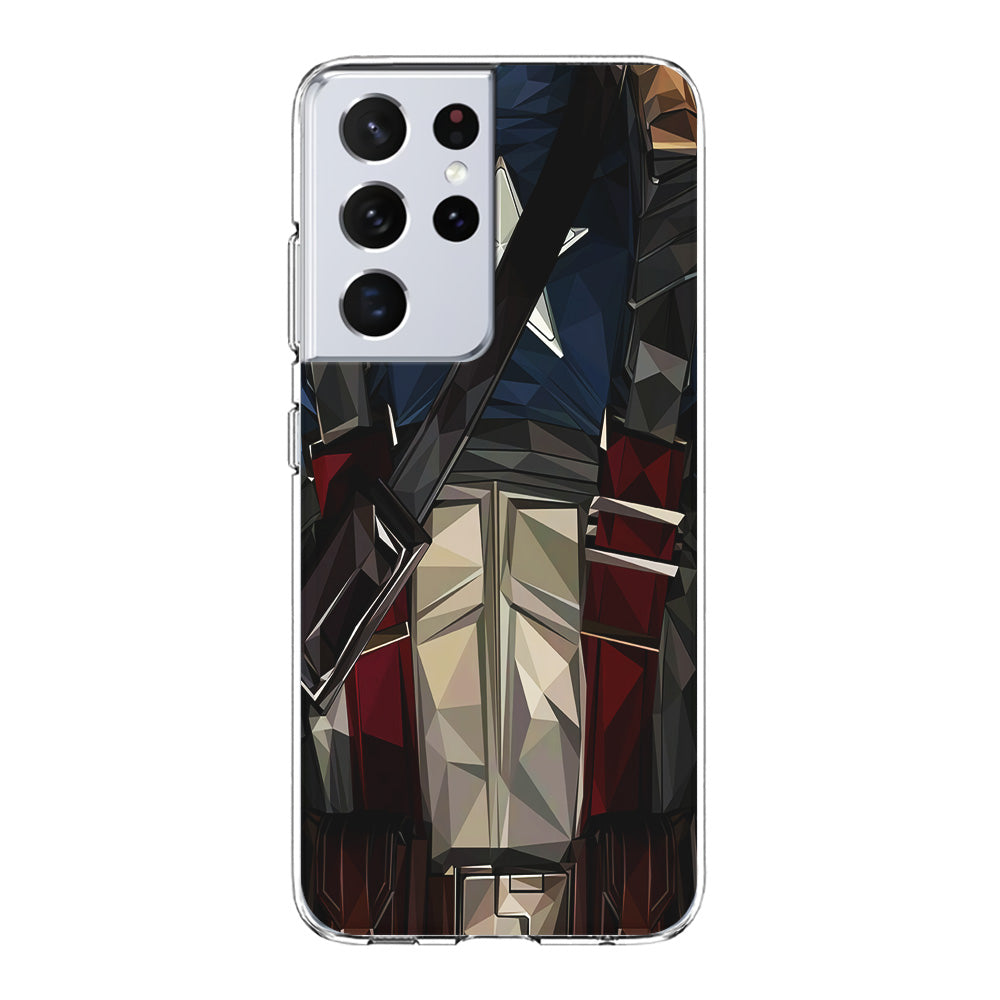 Captain America Costume Suit Samsung Galaxy S21 Ultra Case-Phone Case-Clear Soft Case-Altracase