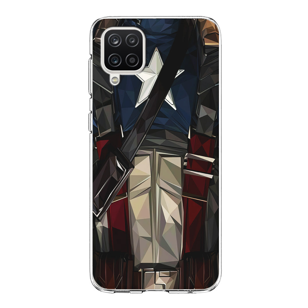 Captain America Costume Suit Samsung Galaxy A12 Case-Phone Case-Clear Soft Case-Altracase