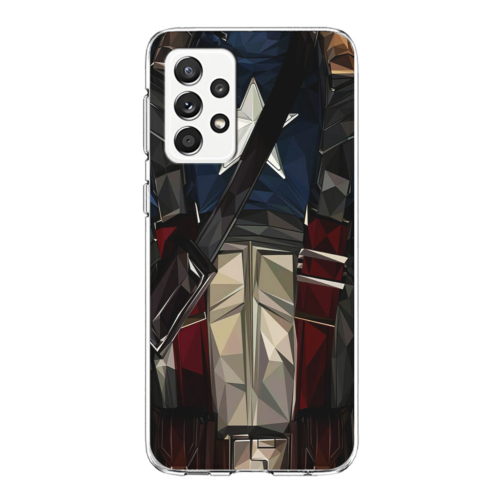 Captain America Costume Suit Samsung Galaxy A72 Case-Phone Case-Clear Soft Case-Altracase