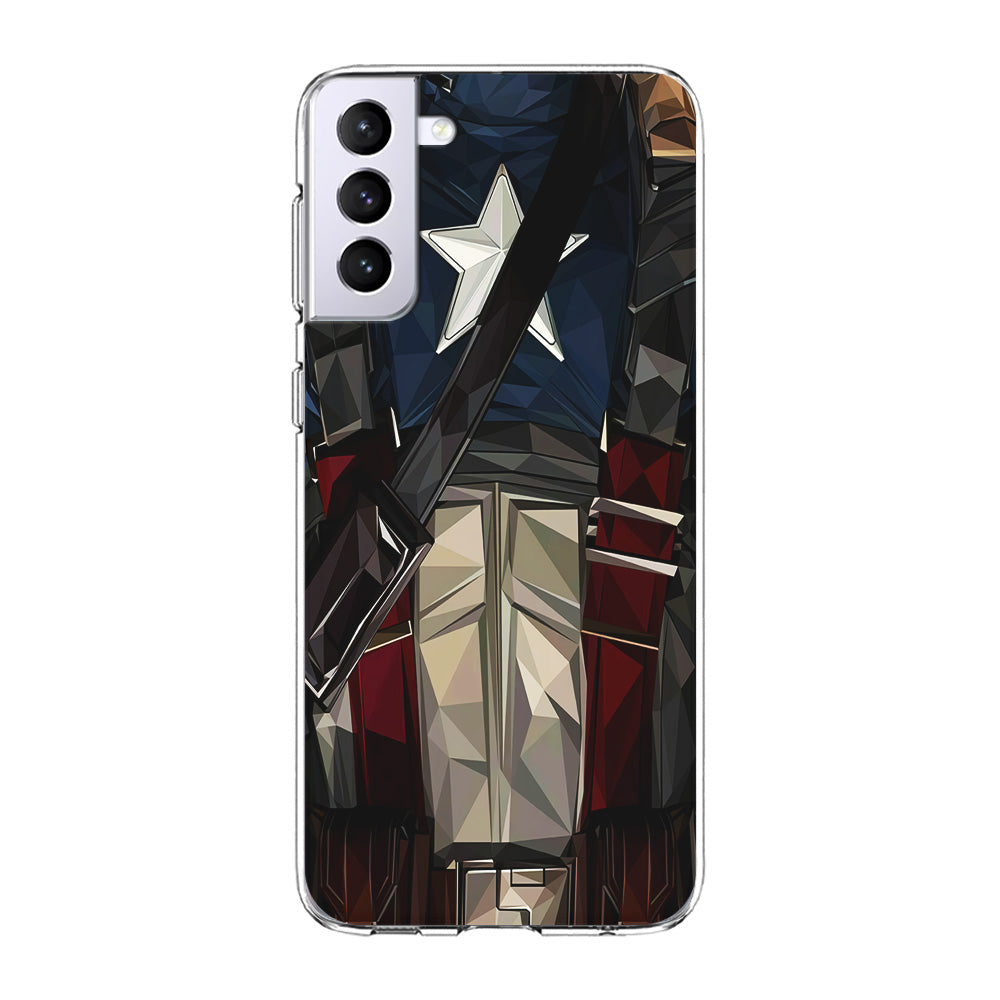 Captain America Costume Suit Samsung Galaxy S21 Plus Case-Phone Case-Clear Soft Case-Altracase