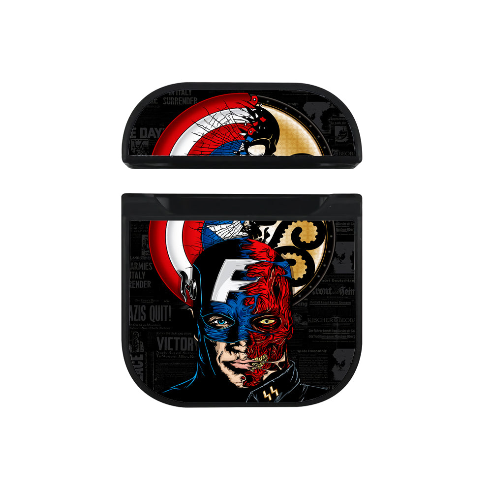 Captain America VS Red Skull Hard Plastic Case Cover For Apple Airpods-AirPod Case-Black-Altracase