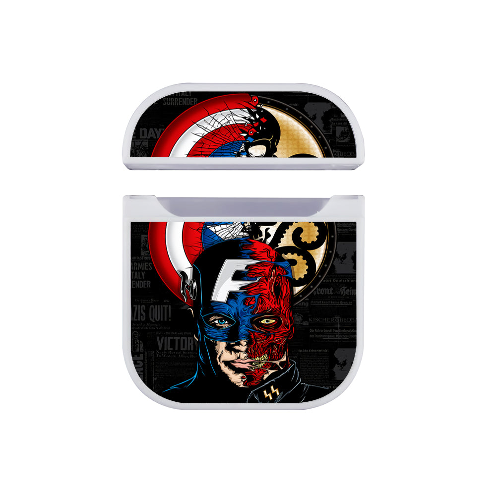 Captain America VS Red Skull Hard Plastic Case Cover For Apple Airpods-AirPod Case-White-Altracase