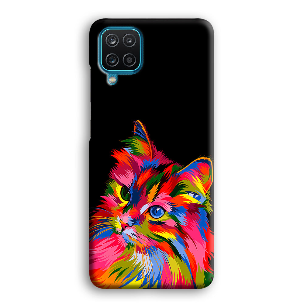 Cat Colorful Art Painting Samsung Galaxy A12 Case-Phone Case-3D Case-Altracase