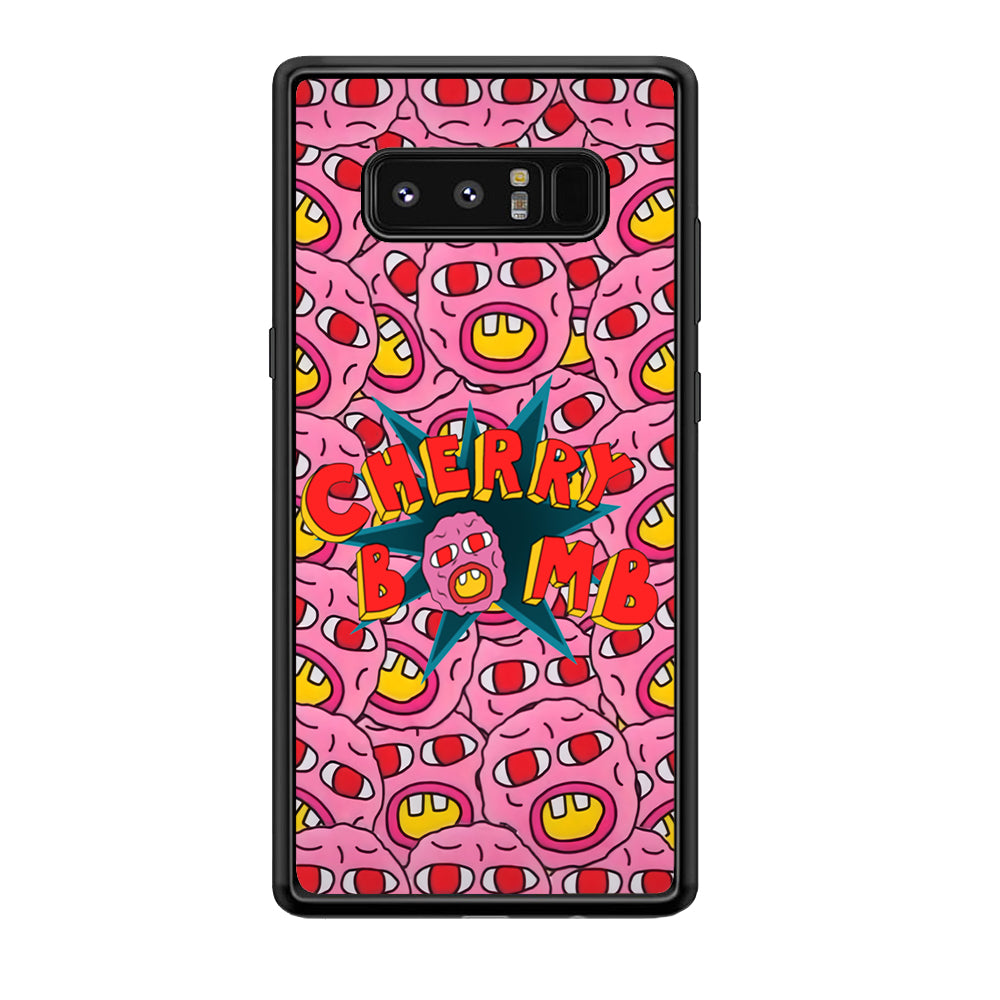 Cherry Bomb Face Sticker Samsung Galaxy Note 8 Case-Phone Case-Rubber Black (2D Case)-Altracase