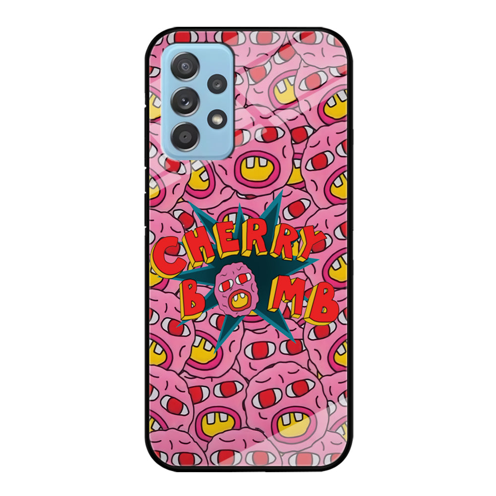 Cherry Bomb Face Sticker Samsung Galaxy A72 Case-Phone Case-Tempered Glass Case-Altracase