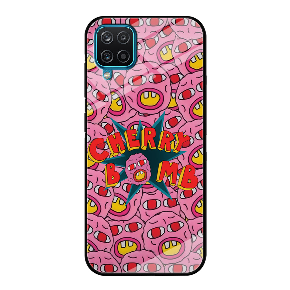 Cherry Bomb Face Sticker Samsung Galaxy A12 Case-Phone Case-Tempered Glass Case-Altracase