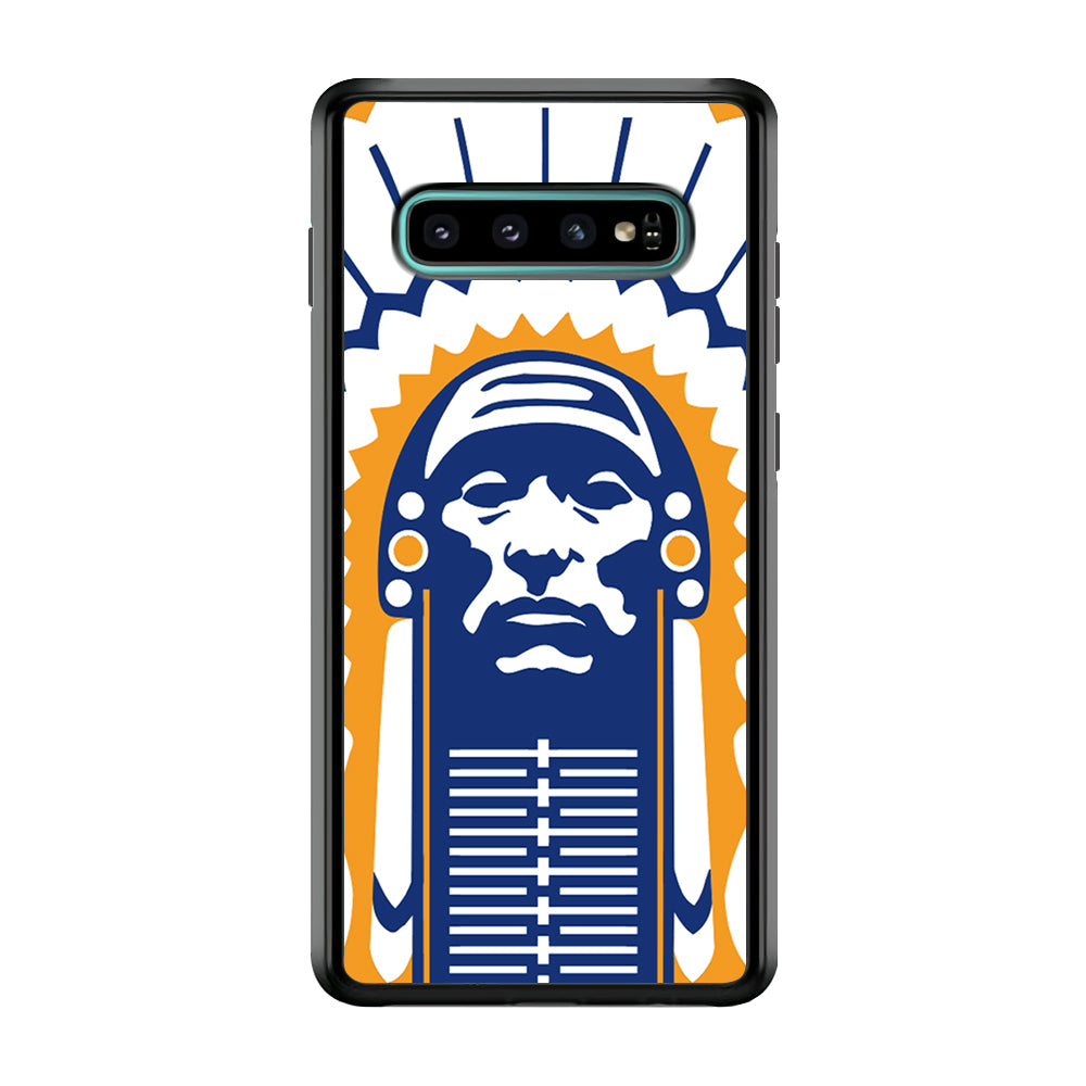 Chief Illiniwek Illinois Samsung Galaxy S10 Case-Phone Case-Rubber Black (2D Case)-Altracase