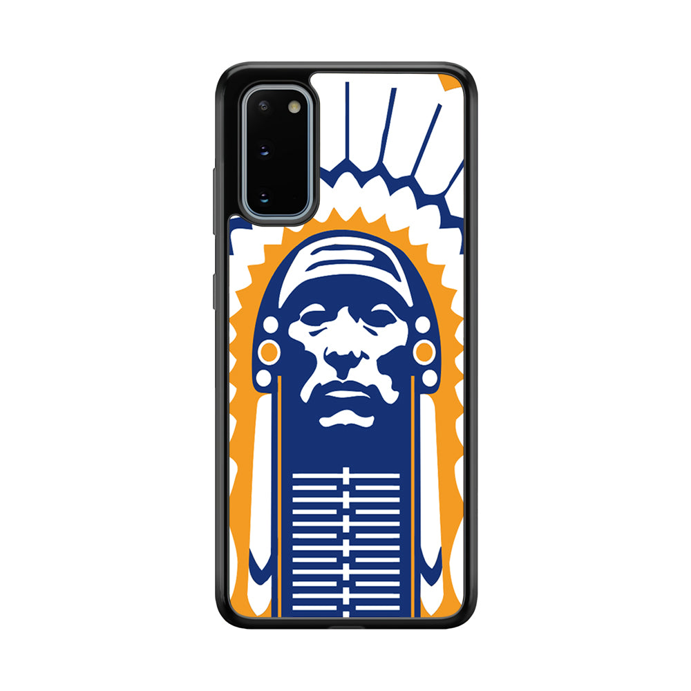 Chief Illiniwek Illinois Samsung Galaxy S20 Case-Phone Case-Rubber Black (2D Case)-Altracase