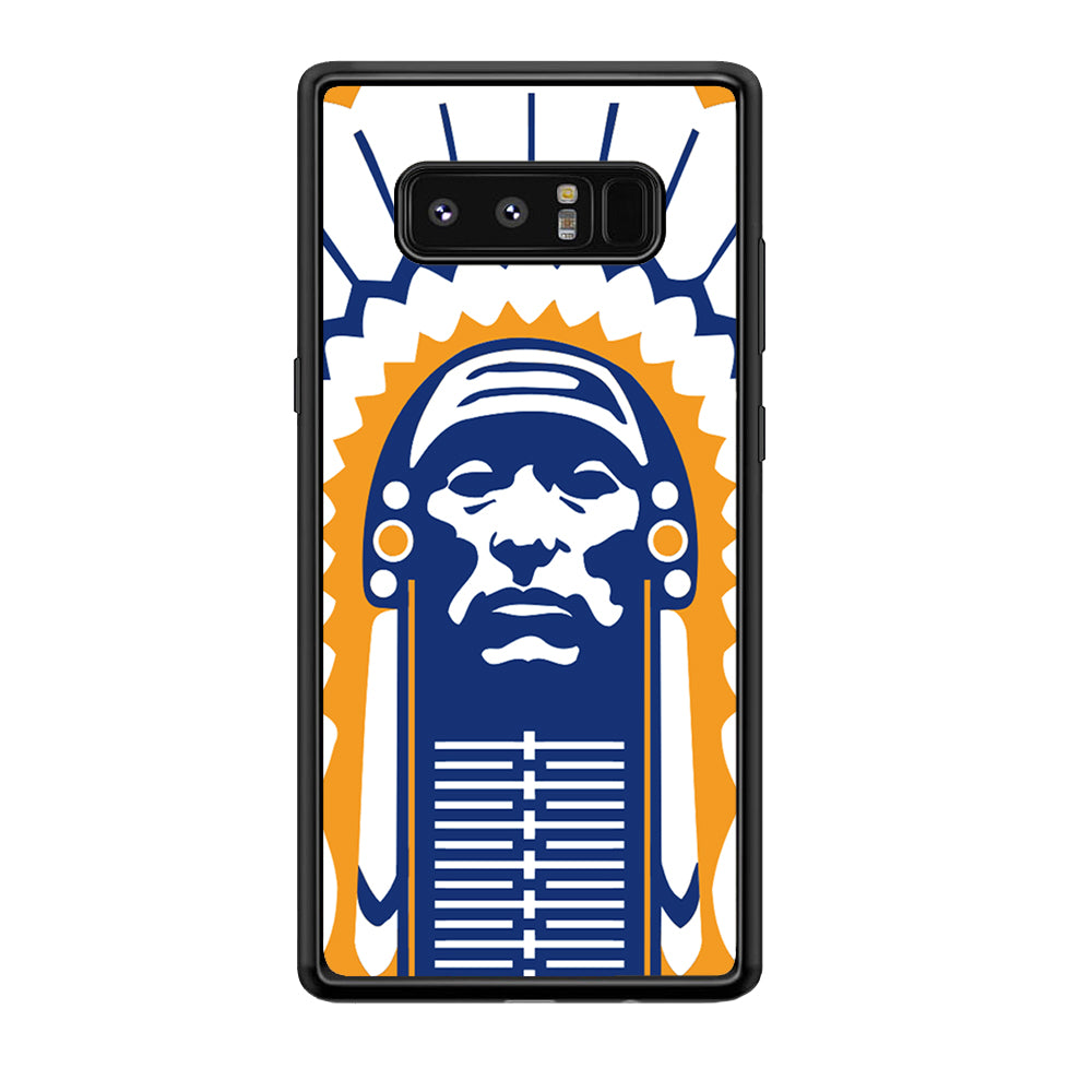 Chief Illiniwek Illinois Samsung Galaxy Note 8 Case-Phone Case-Rubber Black (2D Case)-Altracase