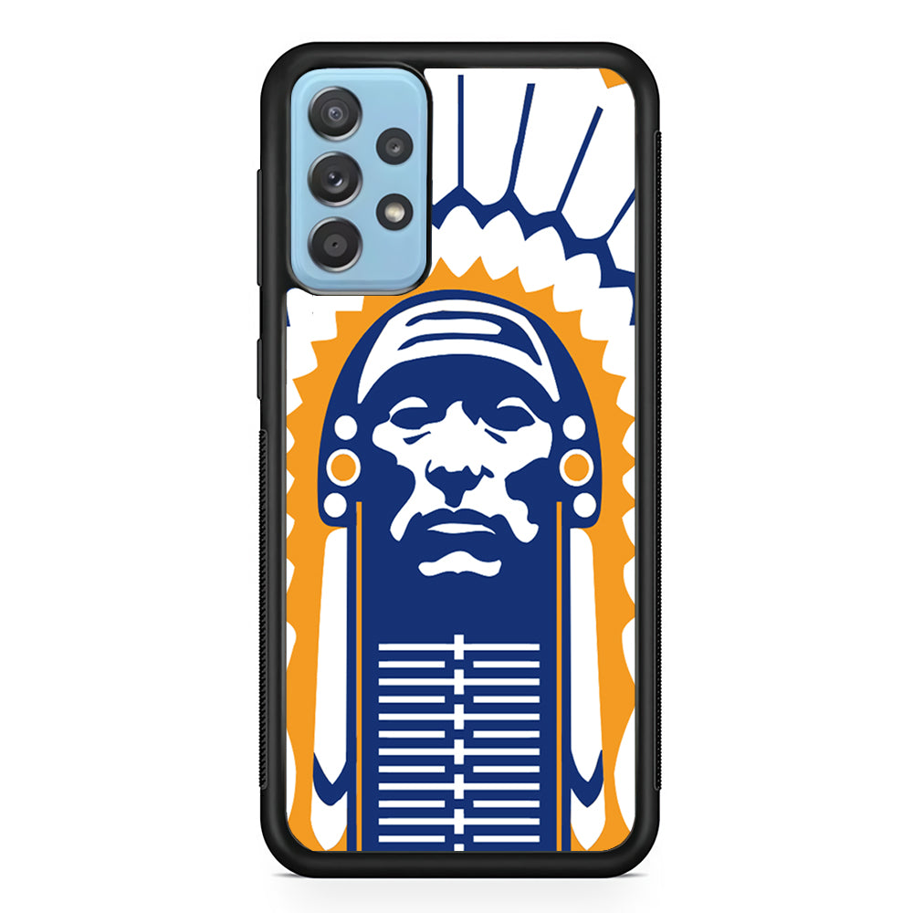 Chief Illiniwek Illinois Samsung Galaxy A72 Case-Phone Case-Rubber Black (2D Case)-Altracase
